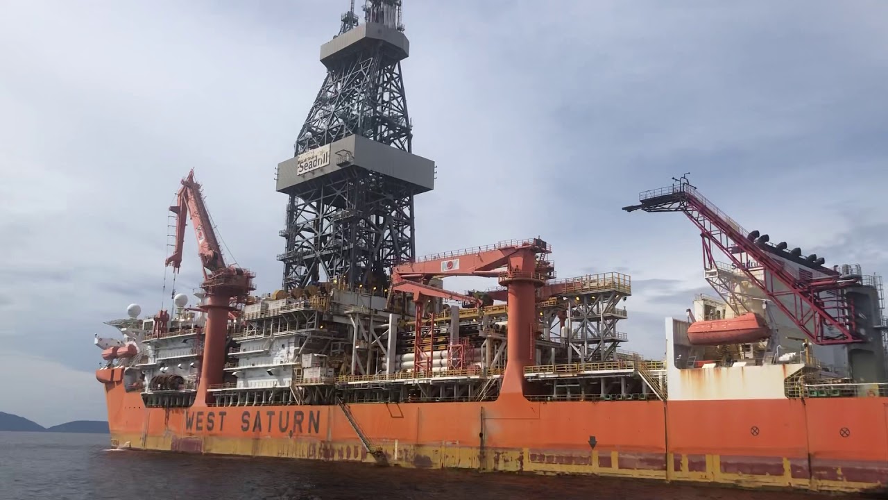 Approaching Seadrill West Saturn Ultra Deep Water Drillship Sept 2020