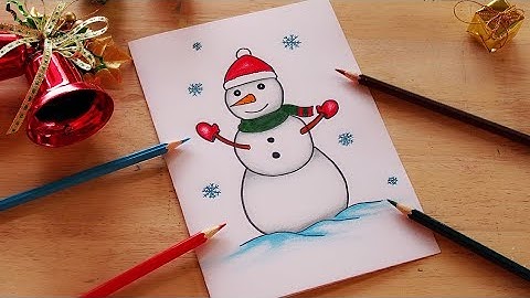 วิธีวาดรูป สโนว์แมน ตุ๊กตาหิมะ แบบง่ายๆ ⛄ | How to Draw Snowman / merry Christmas