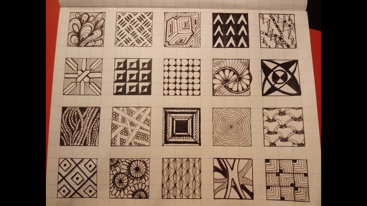 1001 Easy tangle patterns #245 - YouTube