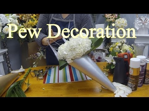 How to Make a Wedding Pew Decoration with Fresh or Silk Flowers