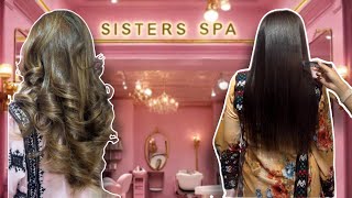 Pehli bar mama ne keratin krwaya 😍 | pampering day at Sisters beauty spa