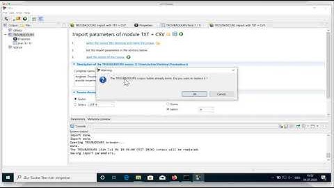 TXM plus TreeTagger installation Windows 10 3/3