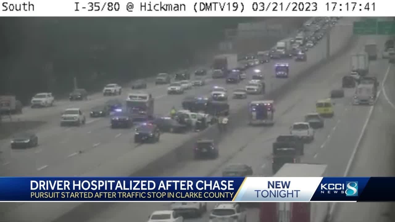 Iowa State Patrol investigating after chase ends in crash on I80/35 YouTube