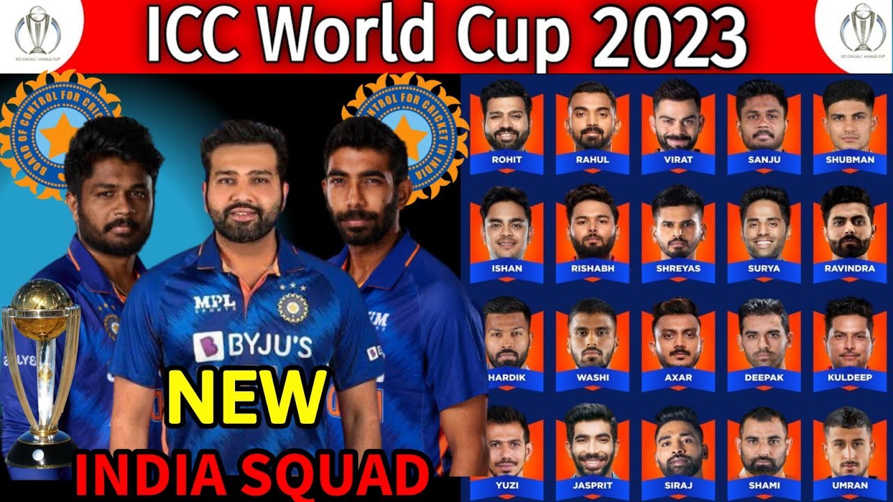 ICC Cricket World Cup 2023 | Team India New Best Squad | India Final ...
