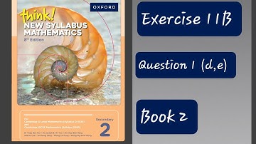 Exercise 11B (Volume of Prism) Question 1(d, e) Think New Syllabus Mathematics 8th Edition Book 2