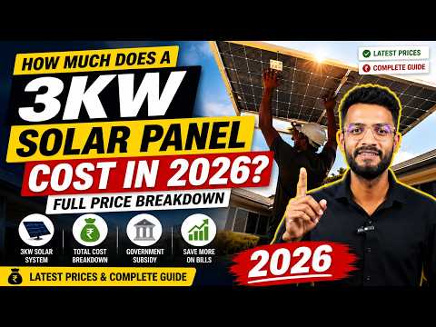 3KW Solar Panel Cost 2026 | Latest Home Solar System Price in India