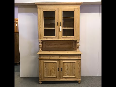 Very Large Partly Glazed Antique Pine Dresser D7505d Youtube