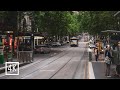 Walking tour in Melbourne CBD (City center), Australial | 4K  cloudy day| City sound and information