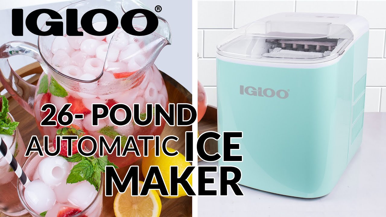 IGLOO® 26-Pound Countertop Ice Maker Machine, Aqua — Nostalgia