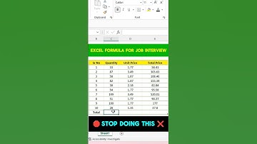 Excel Tips & Tricks | Sum Function Shortcut | Excel Hacks | Excel for Fresher #excel #exceltips