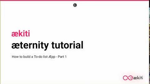 How to build a To do list Æpp(Part 1) - æternity tutorial