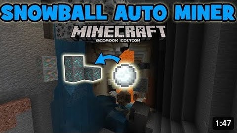 Auto mining snowball in Minecraft Bedrock | Bedrock command block tutorial
