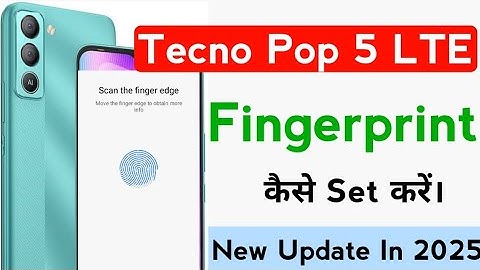 Tecno Pop 5 LTE Mein Fingerprint Lock Kaise Lagayein? | Set Finger Lock Step-by-Step in Hindi