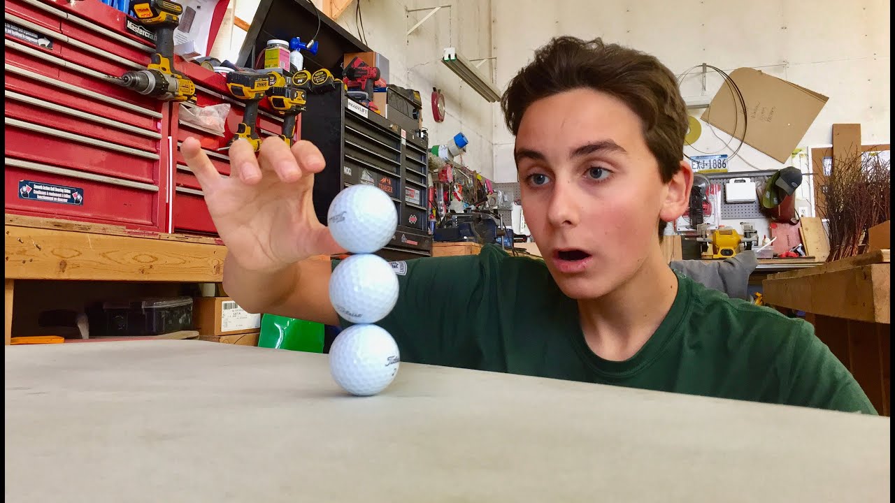 Stacking 3 Golf Balls Challenge YouTube