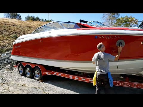 Cobalt boat, pink to Red. (secret weapon used) BORING Deckhand, Detailing a Boat.