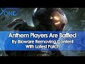 Anthem Players Baffled By Bioware Removing Content With Latest Patch