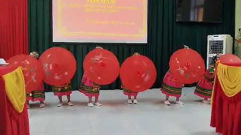 múa cõng chữ về bản 5 tuổi Trường mầm non Tân Thủy