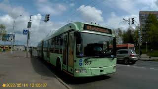 Минск.Поездка на троллейбусе №53 ДС Зелёный луг-6 - ДС Малиновка-4