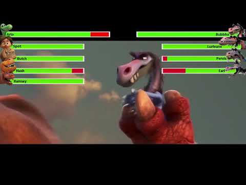 The Good Dinosaur Yax Battle with healthbars