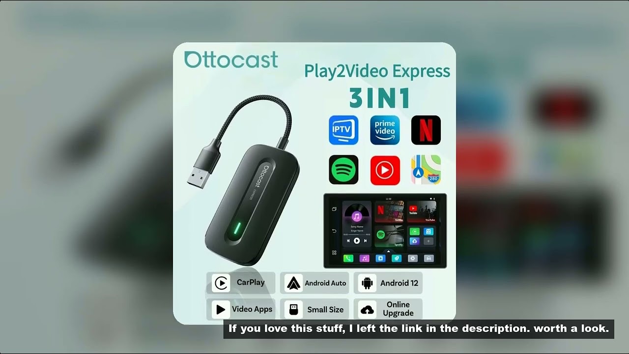 OTTOCAST Play2Video Express Wireless CarPlay Android Auto Adapter