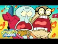 Squidward and Bubble Bass Fall From a Plane! 🛩️  | &quot;BassWard&quot; Full Scene | SpongeBob