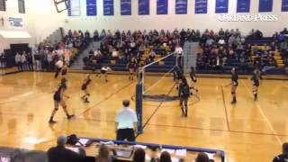 Hannah Fritz With A Kill For Seaholm. Maples Up 21-7 On Groves In Game 1