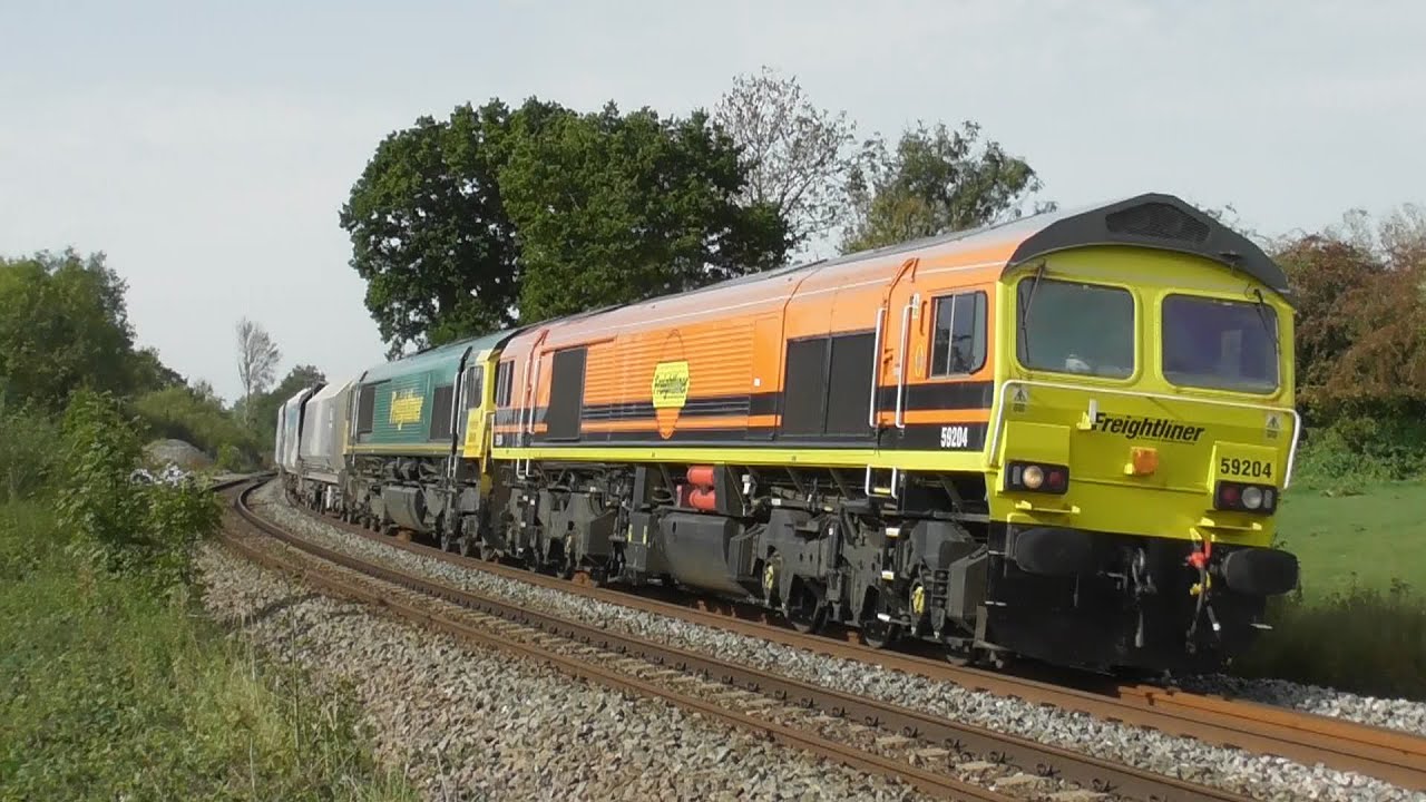 Freight trains at Bedwyn Crofton Bratton & Westbury 9th October 2023.