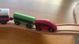 IKEA train set LILLABO vs BRIO SMARTE TECH!! wooden train set | vilcieniņš поезд для детей