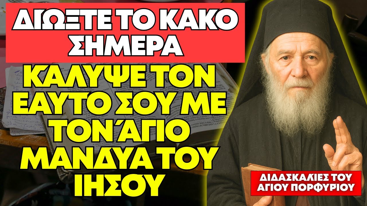 ΠΕΣ ΑΥΤΈΣ ΤΙΣ 3 ΛΈΞΕΙΣ ΤΩΡΑ ΚΑΙ ΚΑΝΈΝΑ ΚΑΚΌ ΔΕΝ ΘΑ ΈΧΕΙ ΔΎΝΑΜΗ ΠΆΝΩ ΣΟΥ ΣΗΜΕΡΑ — ΆΓΙΟΣ ΠΟΡΦΎΡΙΟΣ