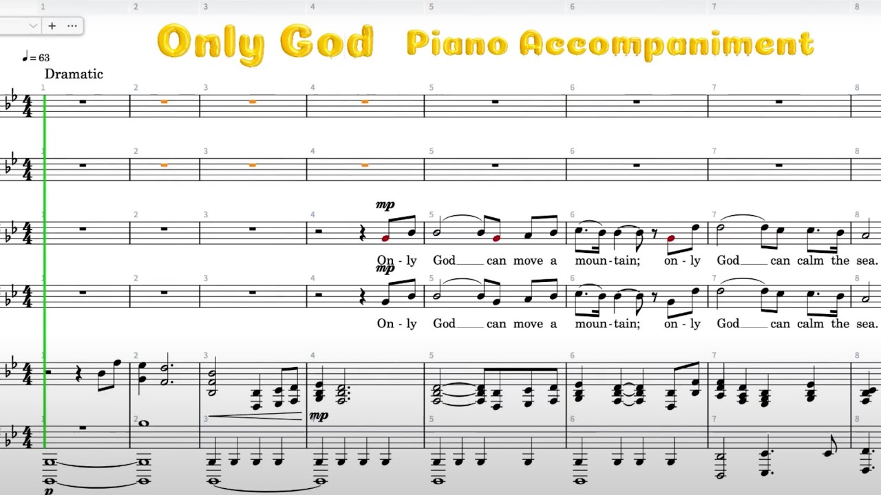 Only God - Piano Accompaniment - YouTube
