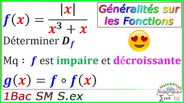 Généralités sur les Fonctions - Monotonie et Parité - 1 Bac SM S.EX - [Exercice 1]