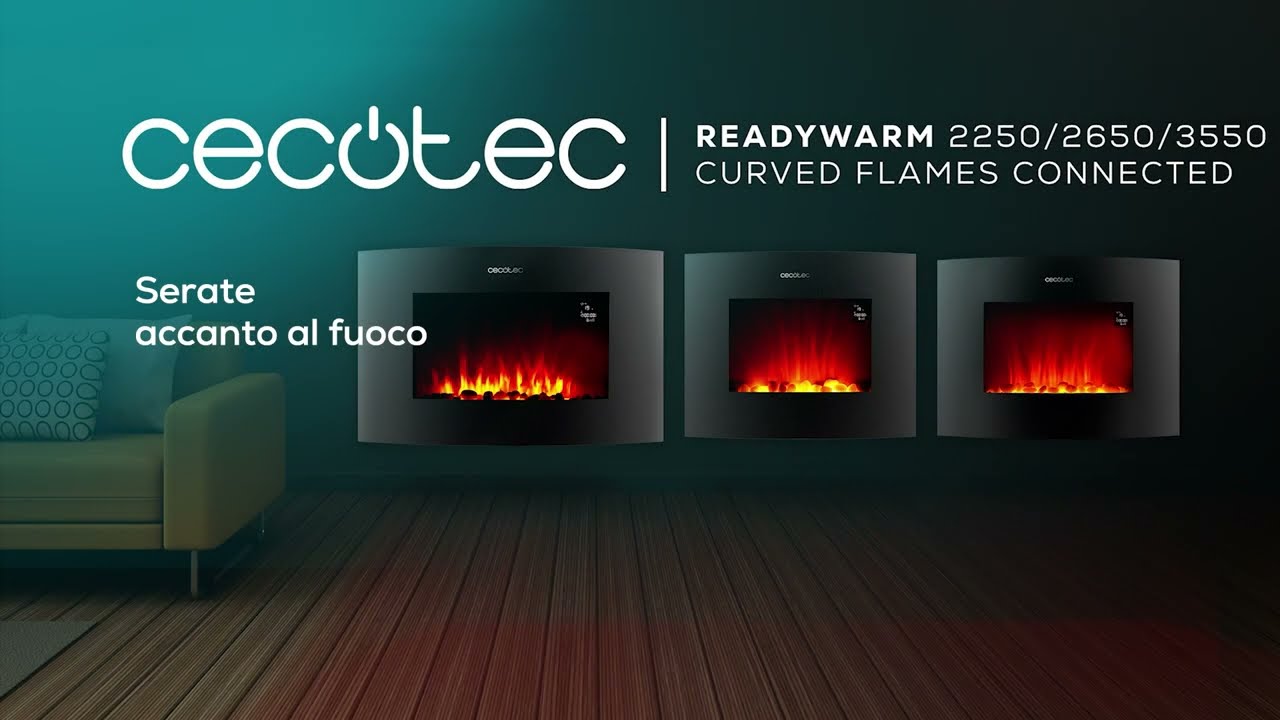 Caminetto elettrico - ReadyWarm Curved Flames Connected