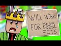 PRETENDING TO BE POOR THEN GIVING AWAY PETS(ADOPT ME ROBLOX)