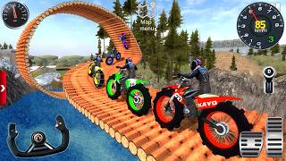 Mega Ramp Motor Bike Stunt Racing Impossible 3D - Extreme Motocross Dirt Bikes - Offroad GamePlay #3 screenshot 2