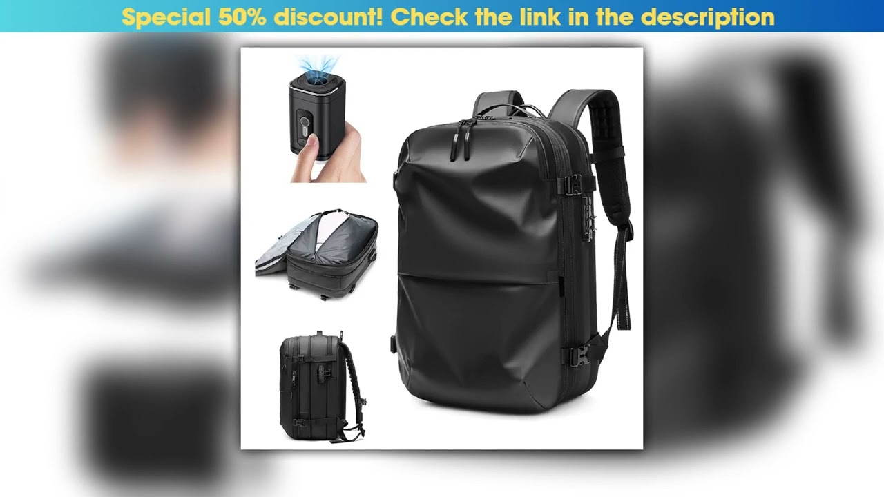 Best Seller Men Travel Backpack vacuum compression 17 inch Laptop Backpack Business Large Capacity•