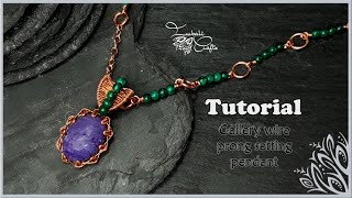 Gallery prong setting pendant with wire