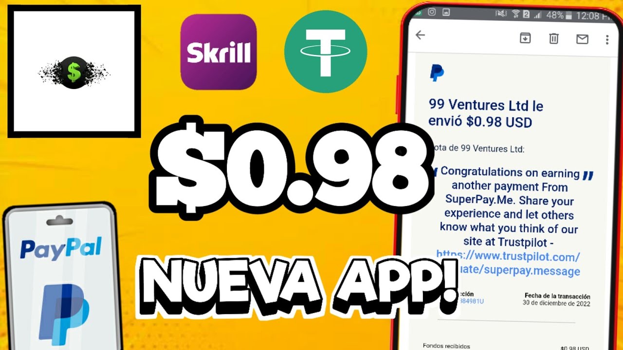 NUEVA APP! [SuperPay.Me] + 0.98$ PRUEBA DE PAGO 💸 Aplicación Para GANAR DINERO GRATIS A PAYPAL 2023