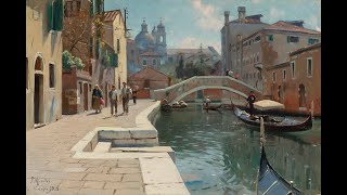Peder Mørk Mønsted (1859-1941) - A Danish realist painter, known for his landscape paintings