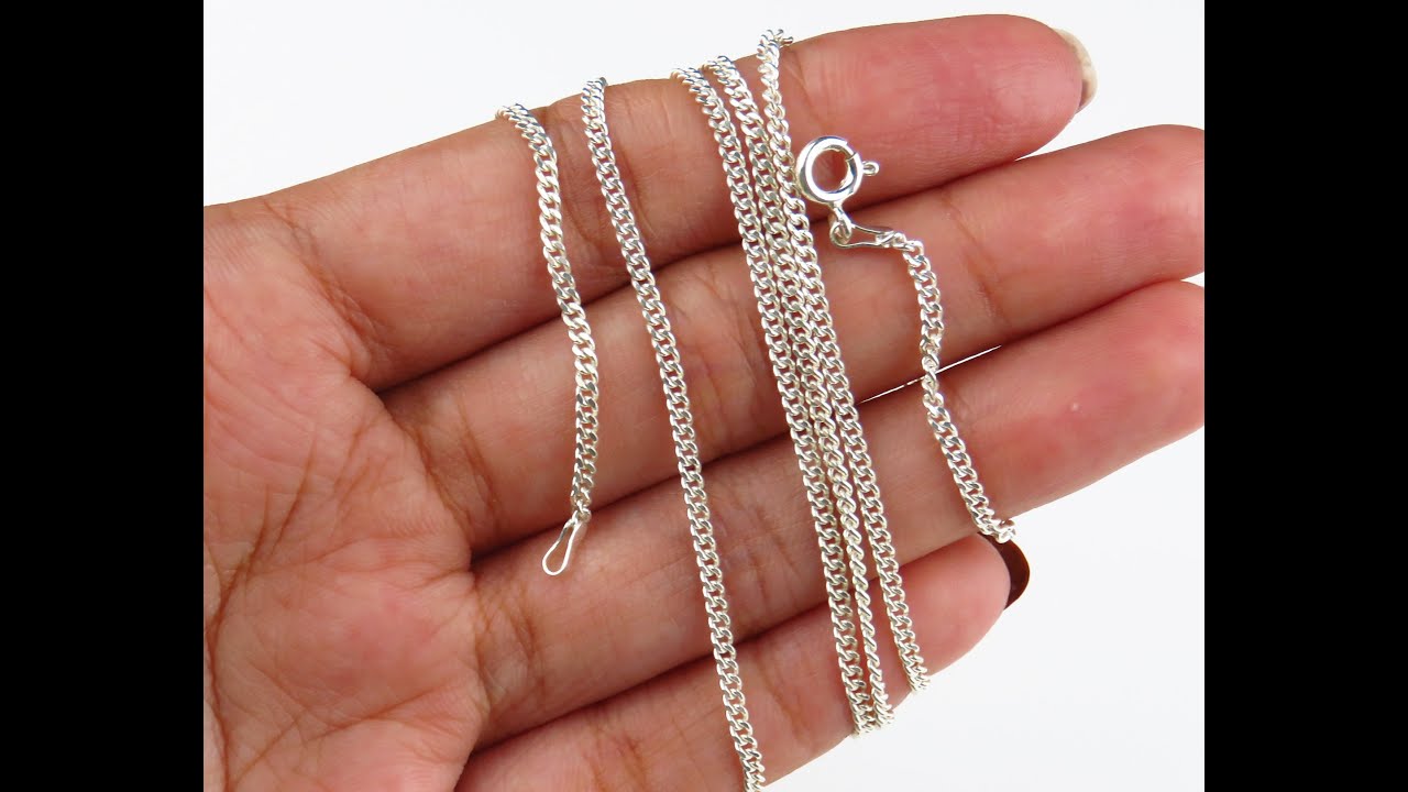 Sterling Silver Cuban Chain 25 Inch BC_130J - YouTube