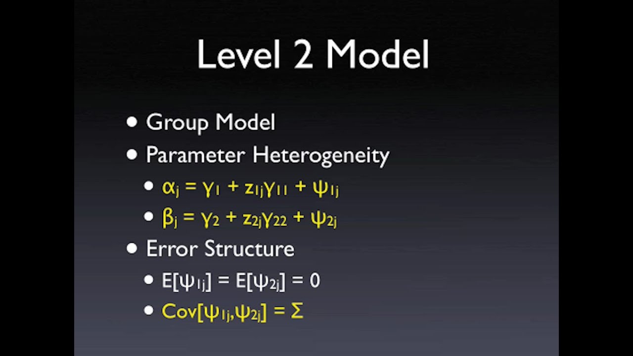 Multilevel Models continued - YouTube