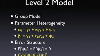 Multilevel Models continued