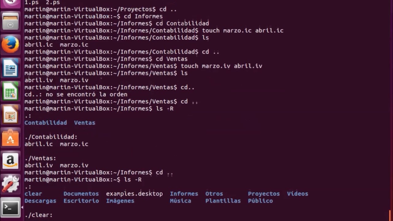 Manejo de ficheros y directorios en Ubuntu - YouTube