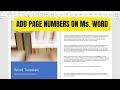 🔢 How to Add Page Numbers in Microsoft Word (2025) – Complete Formatting Guide!