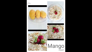 Mango Cream Dessert| Mango Dessert| حلوى المانجو مع الكريمة||@croknit crafts