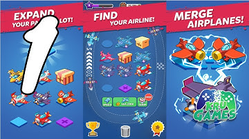 Merge Airplane 2: Plane & Clicker Tycoon Gameplay Walkthrough #1 (Android, IOS)