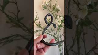 Hand Forged Wrought Iron Leaf Vine Toilet Paper Holder | Rustic Blacksmith Bathroom Decor