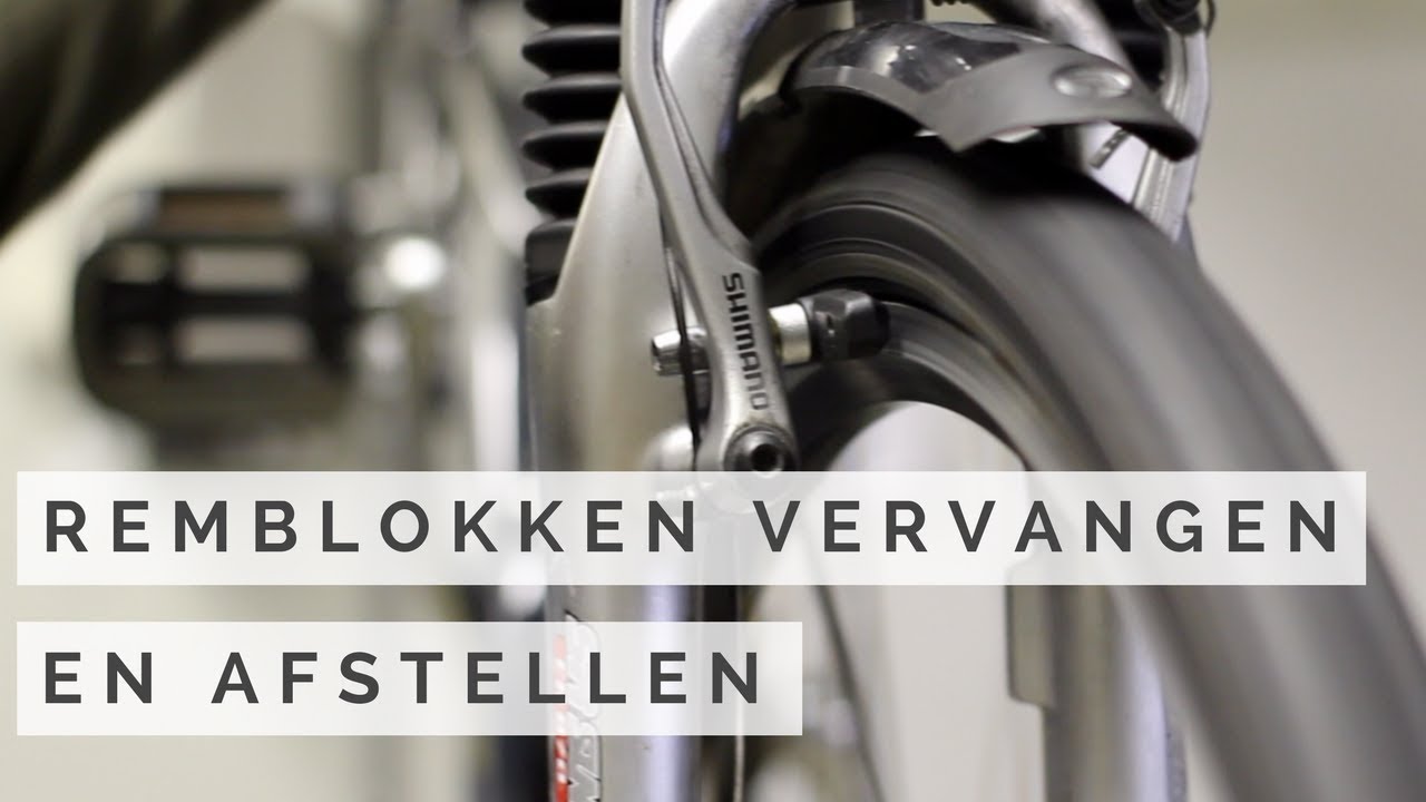 verband eindeloos Verstoring V Brake fiets remblokken vervangen - YouTube