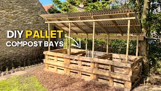 DIY Compost Bays using Pallets
