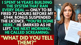 I Was Fired by the Chairman's Son 72H Before My $94K Bonus—Then His $230M Government Contract Need..