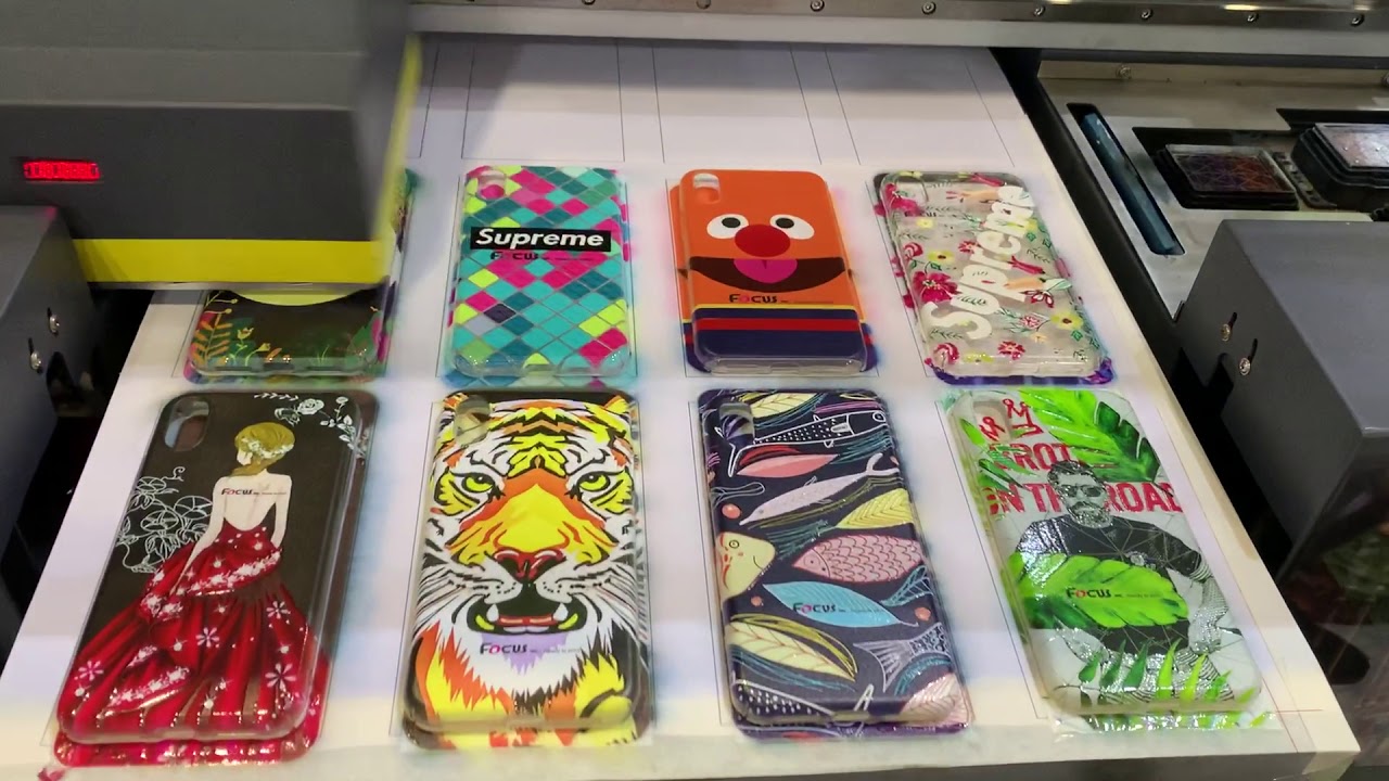 Focus 6040 varnish high resolution digital UV flatbed printer for phone case
